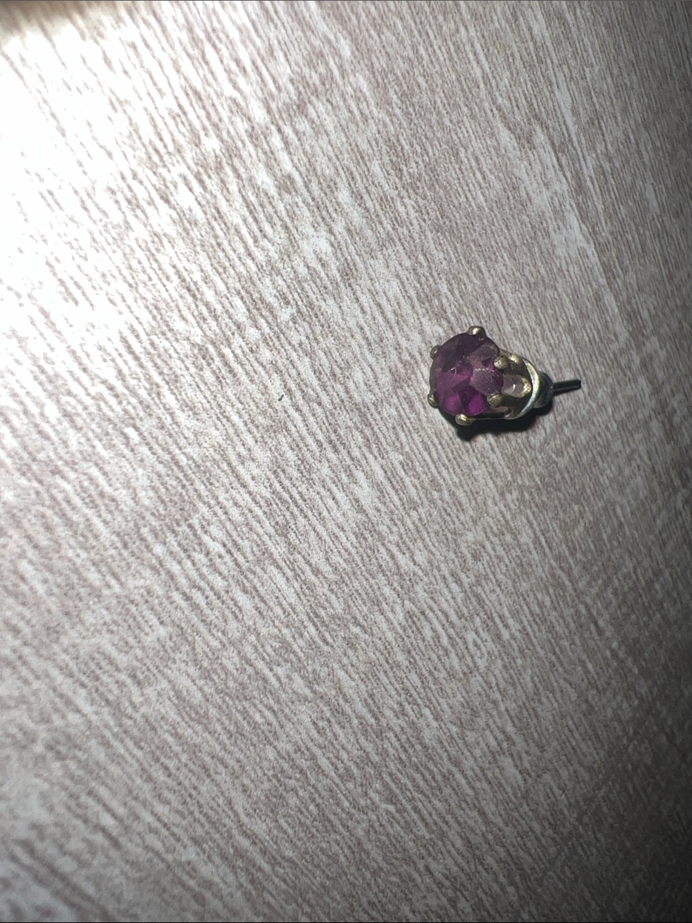 Unbranded Women's Pink Gemstone Stud one Earring